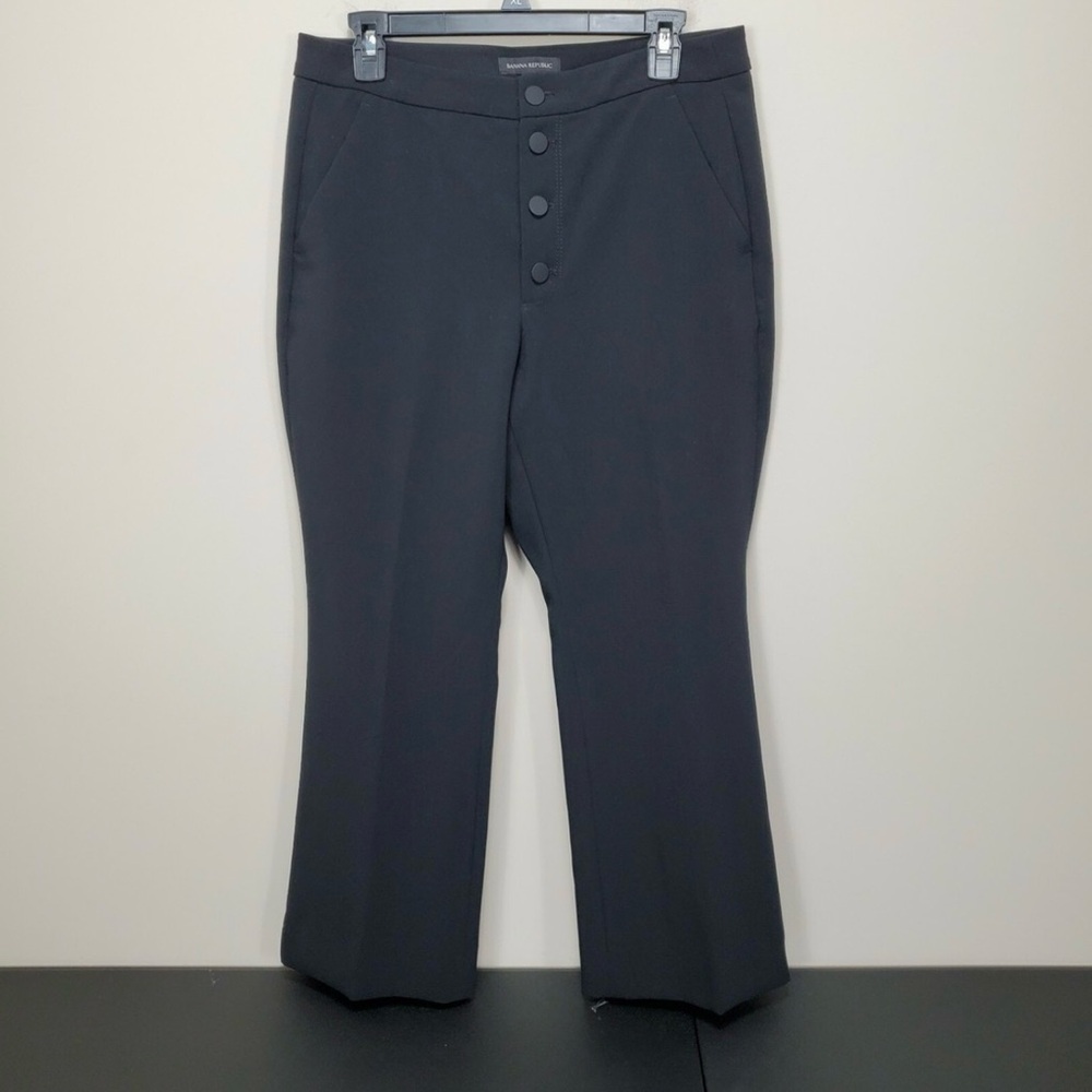Banana republic women’s 12‎ S cropped flare, black dress pants